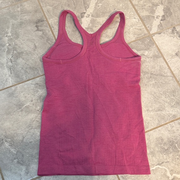 LuluLemon Ribbed Racerback Tank Top - Pink - Picture 2 of 2